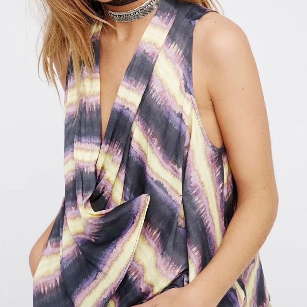 Free People Draped Wrap Silky Tank XS